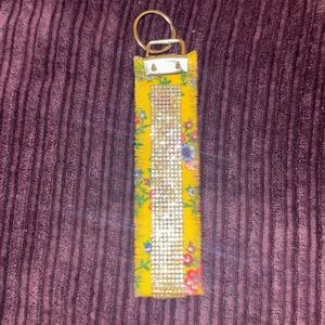 Frayed Rhinestone Wristlet Keychain.